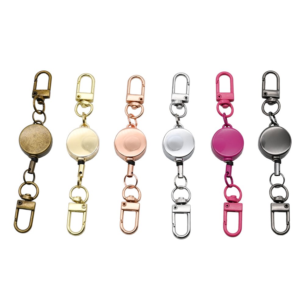 Retractable Pull Badge ID Department Brand Name Badge Holder Metal Office Nurse Badge Reel