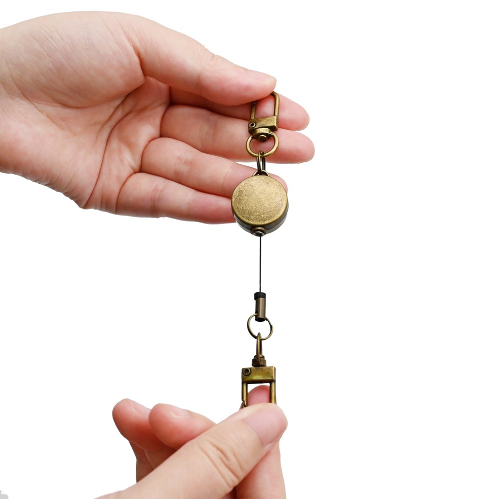 Retractable Pull Badge ID Department Brand Name Badge Holder Metal Office Nurse Badge Reel