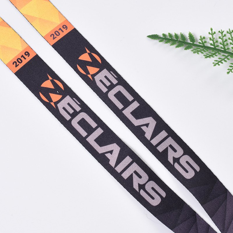 good quality custom wrist lanyard polyester key chain holder key lanyard in lower MOQ