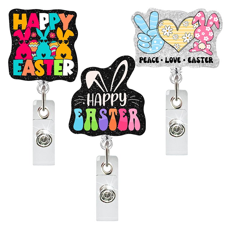 Contemporary High Standard Acrylics Retractable Bad Bunny Reel Badge Badge Holder