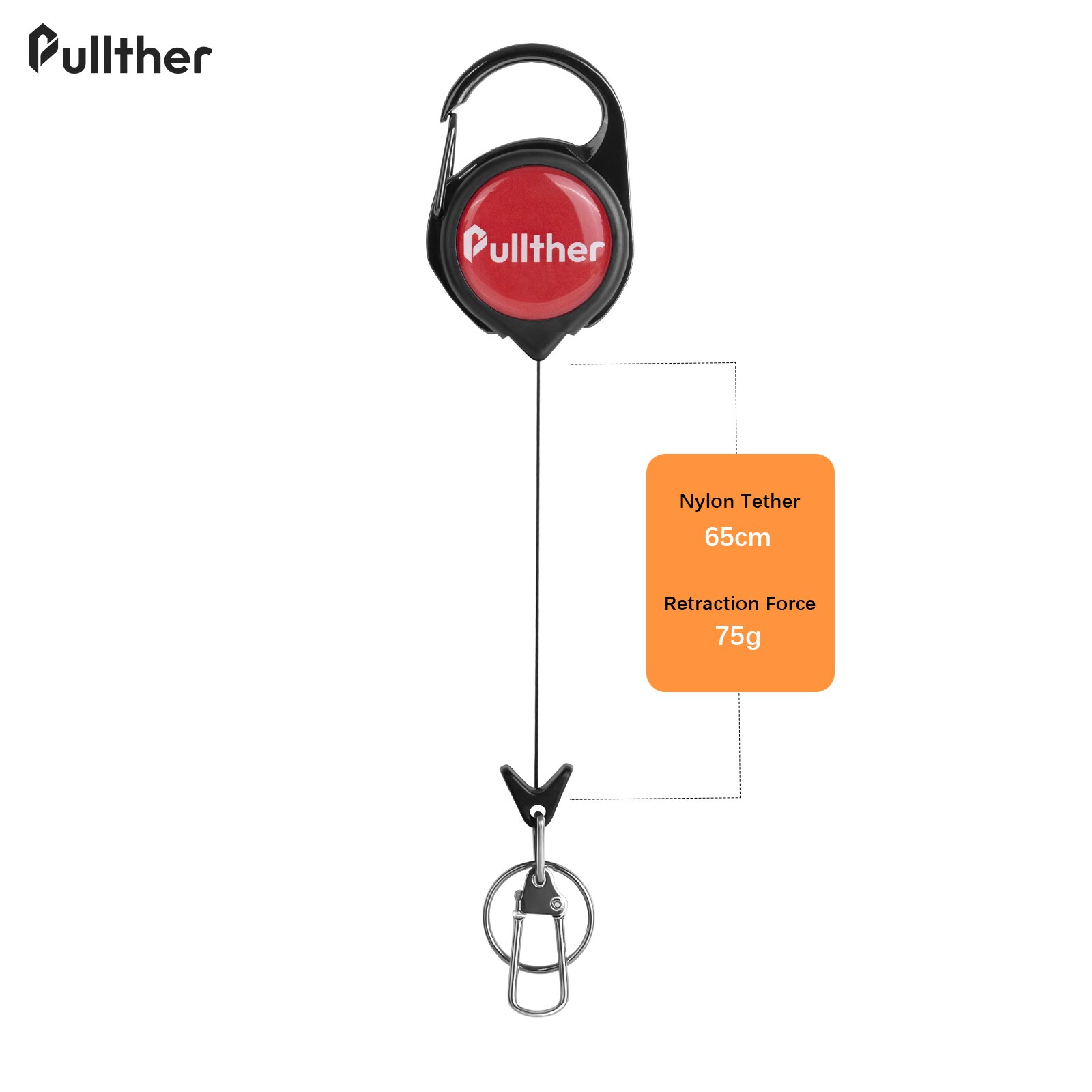 Wholesale 65cm Stretch length DIY Retractable Keychain Badge Holder Pull Reel ID Badge Reel Reel Custom Logo