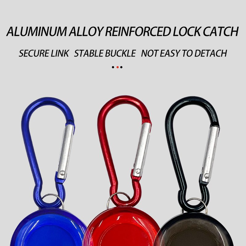 Multitool Lanyard Retractable Reel Key Chain Heavy Duty Nylon Cord Ring Reel Badge Holder with Clip Carabiner Retractor