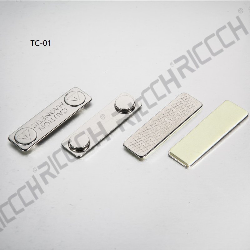 Magnetic Name Badge Holders Name Tag Magnets with Fastener Adhesive Backing