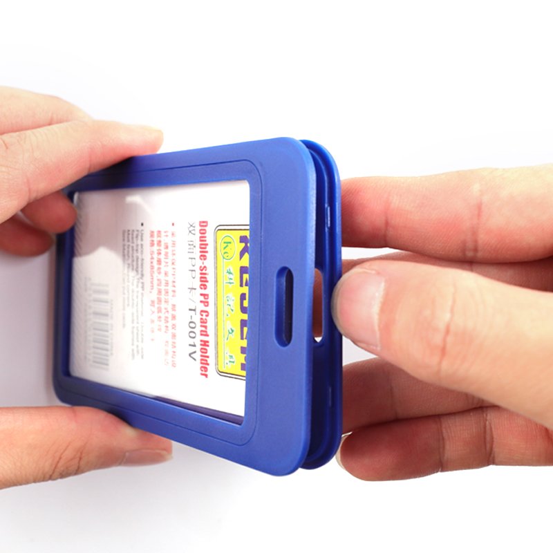 Hot Selling Popular Badge Holder Double Side Employee ID Card Holder Card Protector Sleeve For Job