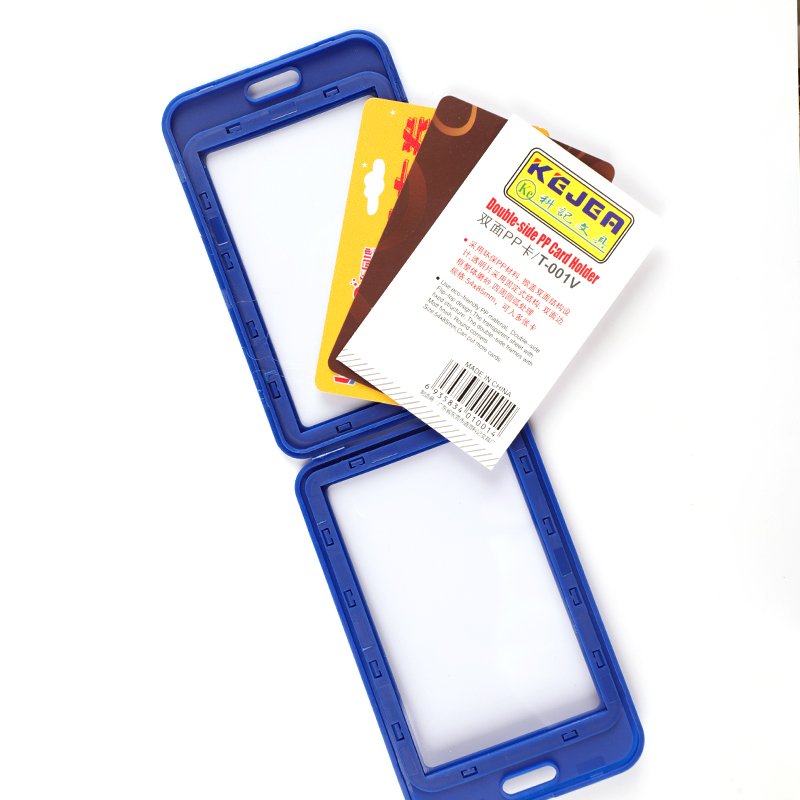 Hot Selling Popular Badge Holder Double Side Employee ID Card Holder Card Protector Sleeve For Job