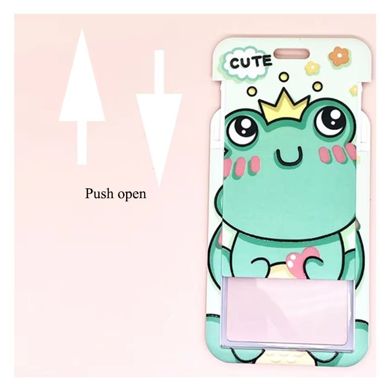 2024 Cartoon Animal Work ID Holder Canteen Lanyard Card Holder Student Campus Bus Metro Case Badge Sublimation Cash Card Holder