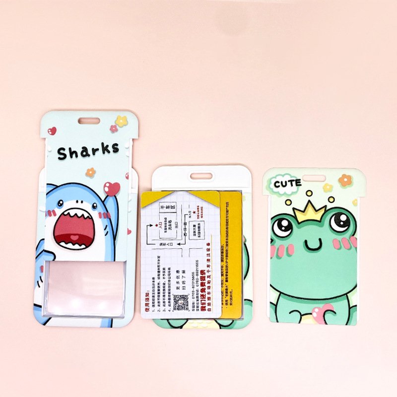 2024 Cartoon Animal Work ID Holder Canteen Lanyard Card Holder Student Campus Bus Metro Case Badge Sublimation Cash Card Holder