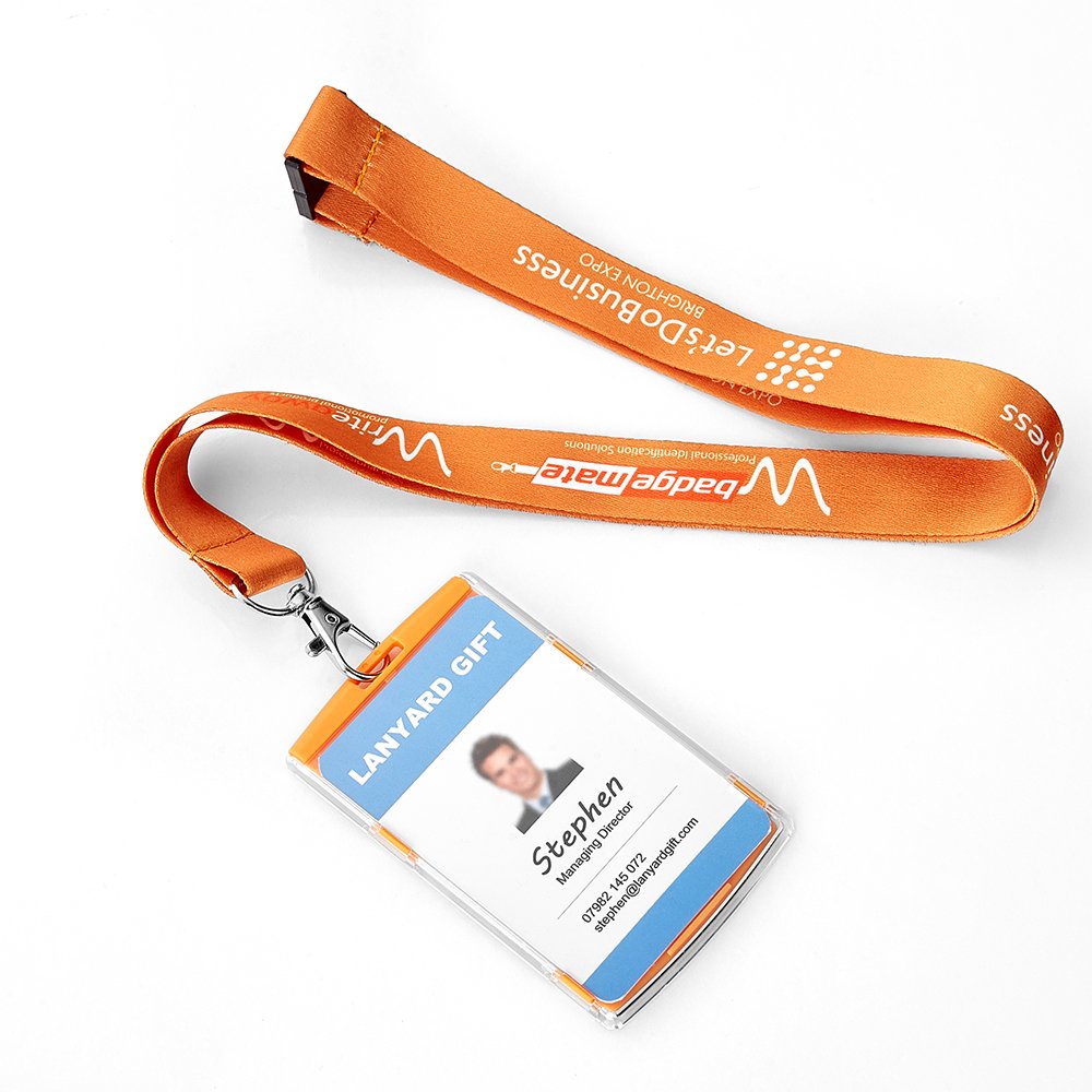 Plastic Retractable Yoyo ID Badge Holder With Colorful Soft Pouch