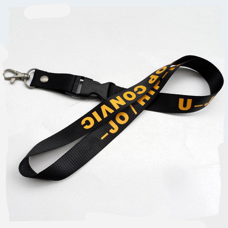Printed Polyester Neck Lanyard Sublimation Breakaway Strap ID Badge Card Holder Lanyards With Logo Custom Lanyard Neck Strap