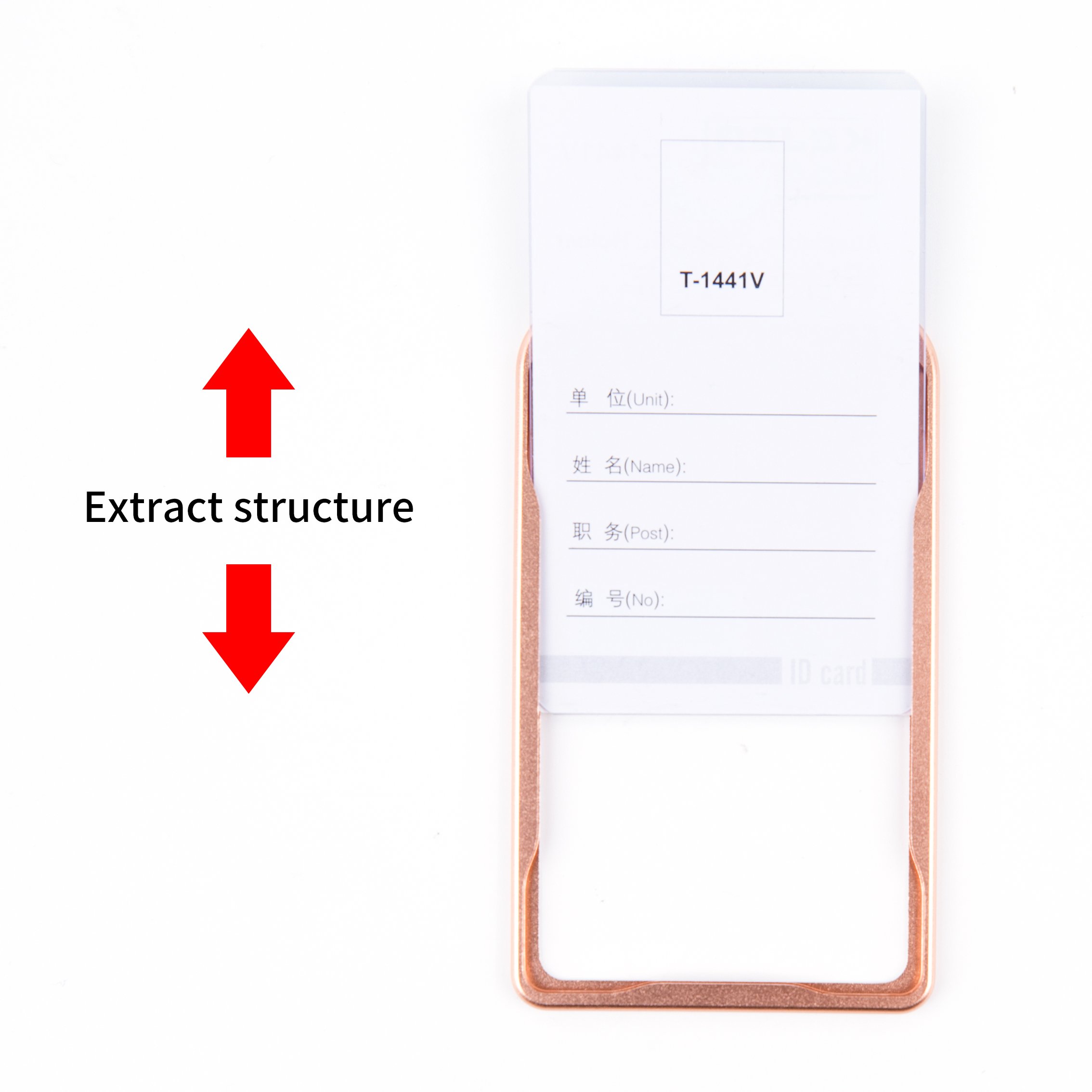 T-1441 Premium ID Card Holder aluminum id holder, Aluminium Alloy Badge Holder