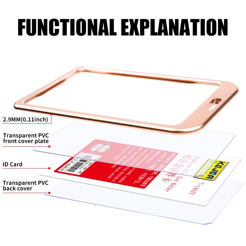 T-1441 Premium ID Card Holder aluminum id holder, Aluminium Alloy Badge Holder
