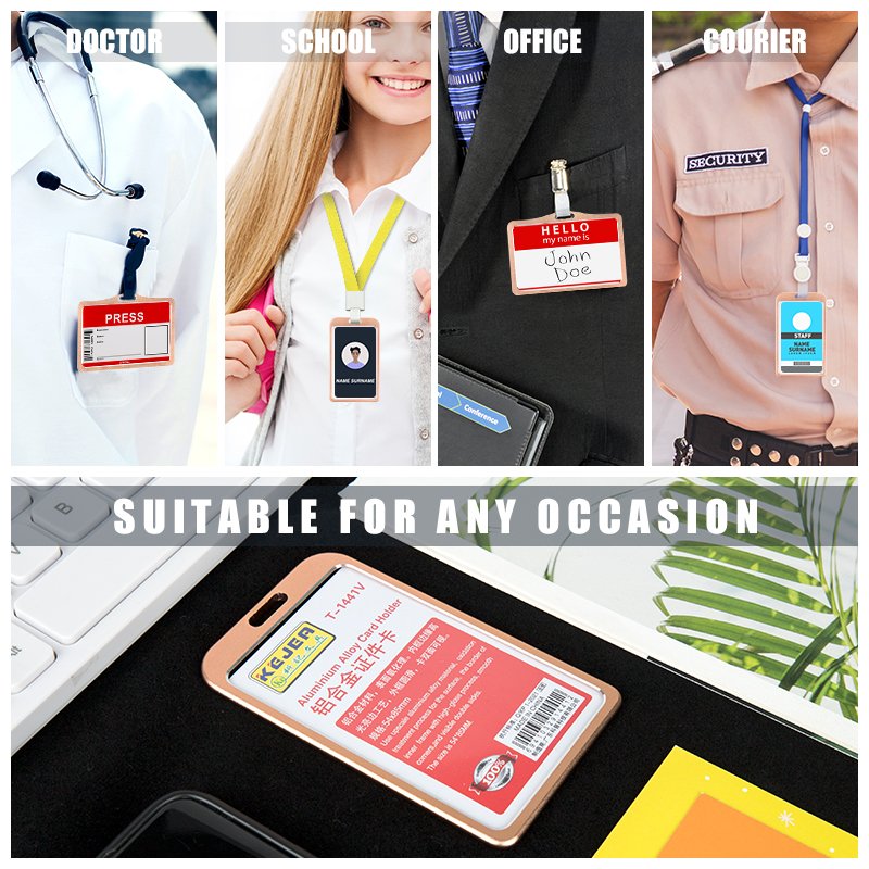 T-1441 Premium ID Card Holder aluminum id holder, Aluminium Alloy Badge Holder