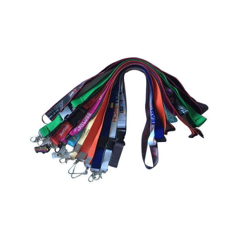 Break Away Necklace Card Glitter Thick Woven Blank Woven Lanyard With Id Holder
