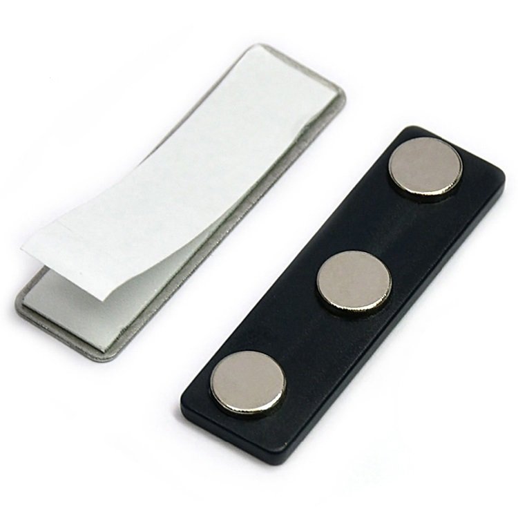 Reusable Custom Adhesive Metal Magnetic Name Badge Holder Magnetic Name Tag Magnet Office Magnet Badge Holder for Clothing