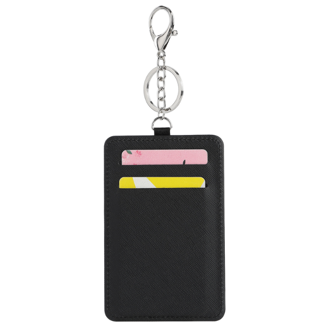 Sublimation PU Leather Badge Holder Card Holder Wallet Case Card Pouch for Women and Men ID Badge Holder