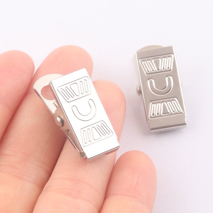8mm hole metal ID Card badge holder clip for name badge