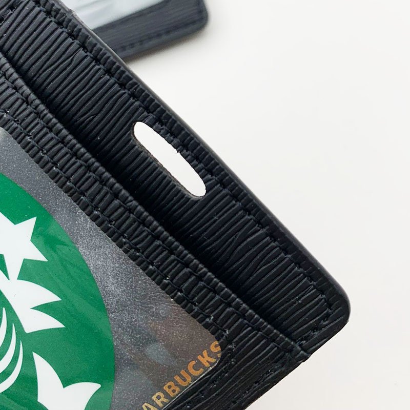 custom Slim Credit Card Holder Office Work Name Badge Holder PU Leather Lanyard ID Name Card Holder