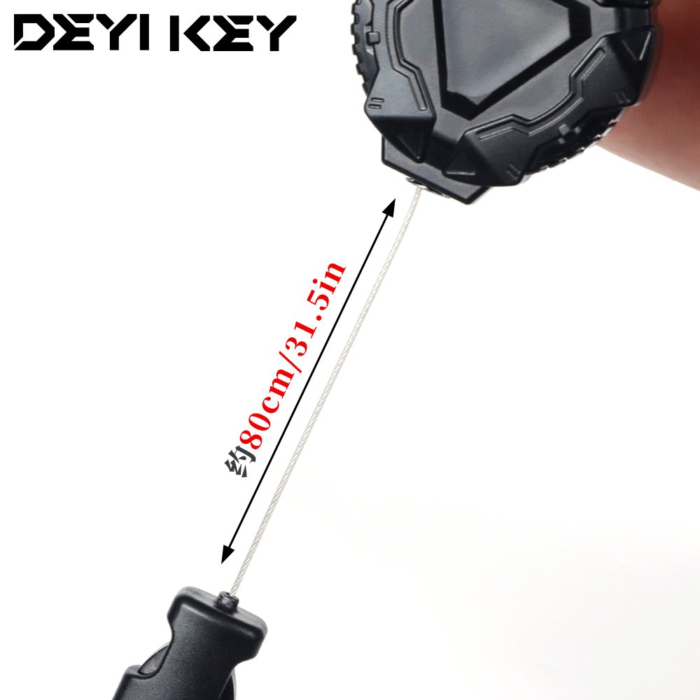 2024 Outdoor Badge Reel Wheel Rope reel key ring Badge Holder With Carabine Reel