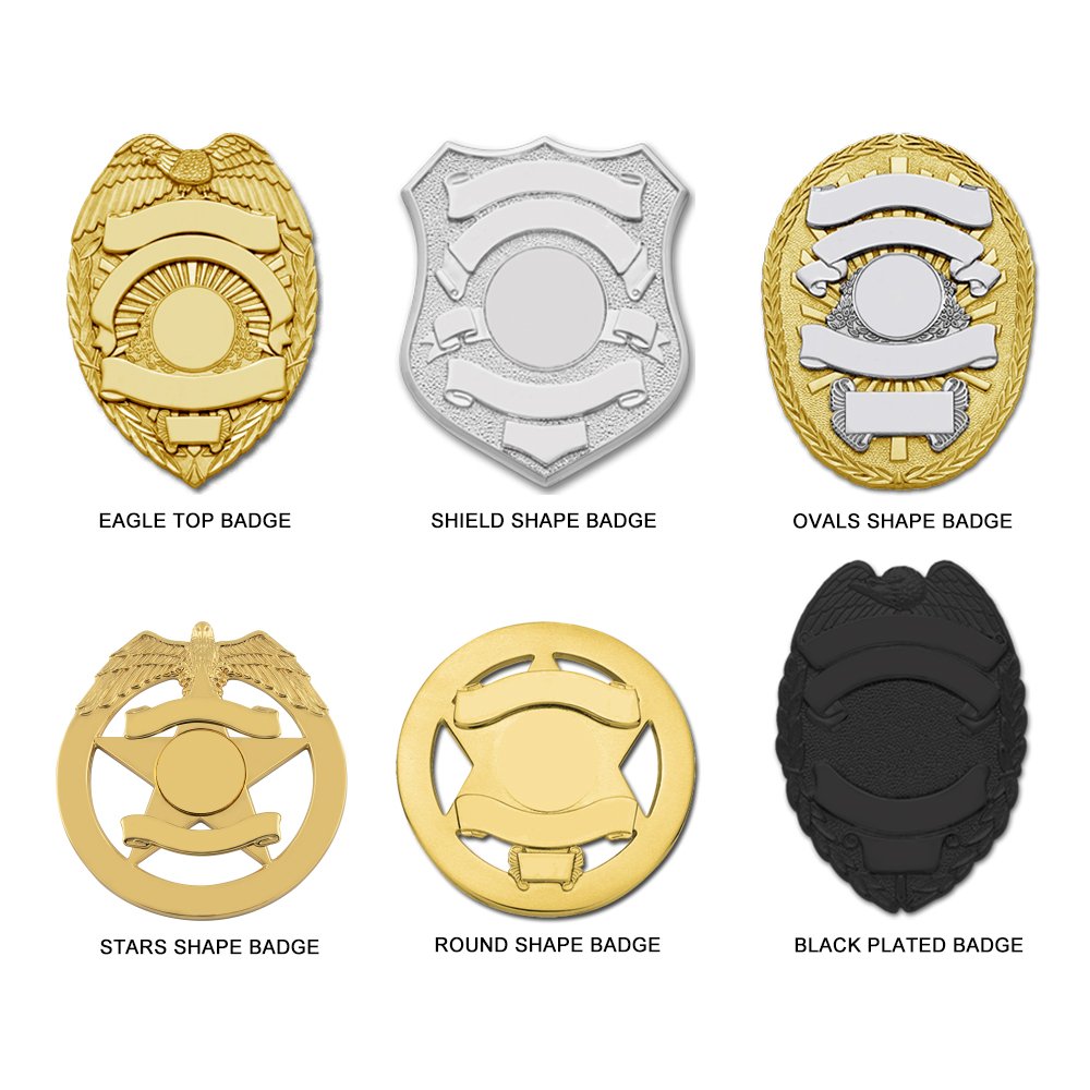 Manufacturer Custom Metal Badge Award Custom Logo Zinc Alloy 3D Enamel Emblem Id Badge Holder With Leather Wallet Of Honor