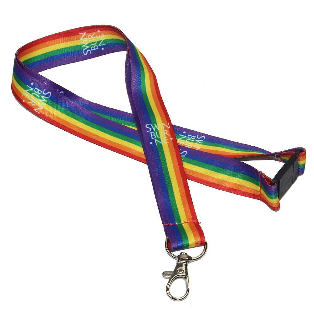Promotional Sublimated Printed Exhibition Lanyard With ID Badge Holder