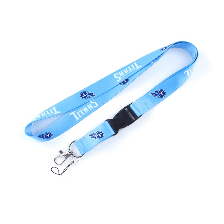 Blue Bulk Lanyards for Id Badges Flat Lanyard with Badge Clip Swivel Hook Fancy Badge Holder