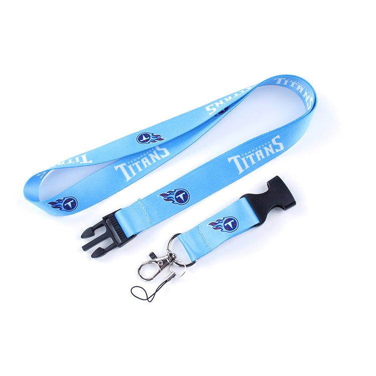 Blue Bulk Lanyards for Id Badges Flat Lanyard with Badge Clip Swivel Hook Fancy Badge Holder