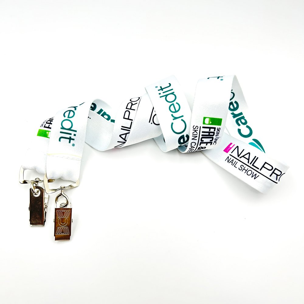 Polyester silk screen printing lanyard with id card badge holder free design sublimation lanyard printer with buckle