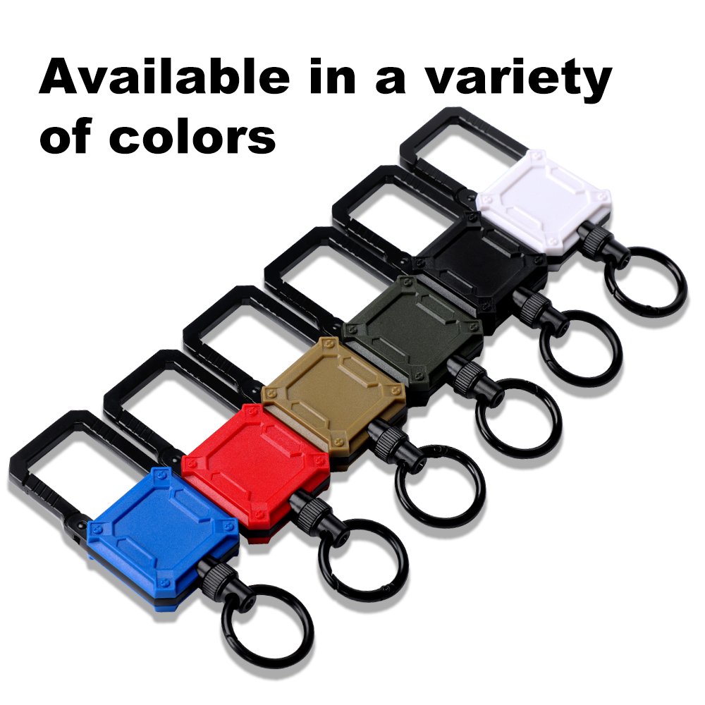 Multifunctional High Stretch Easy To Pull D Hook Stainless Steel Heavy Duty Metal Id Reractable Badge Holder With Carabine Reel
