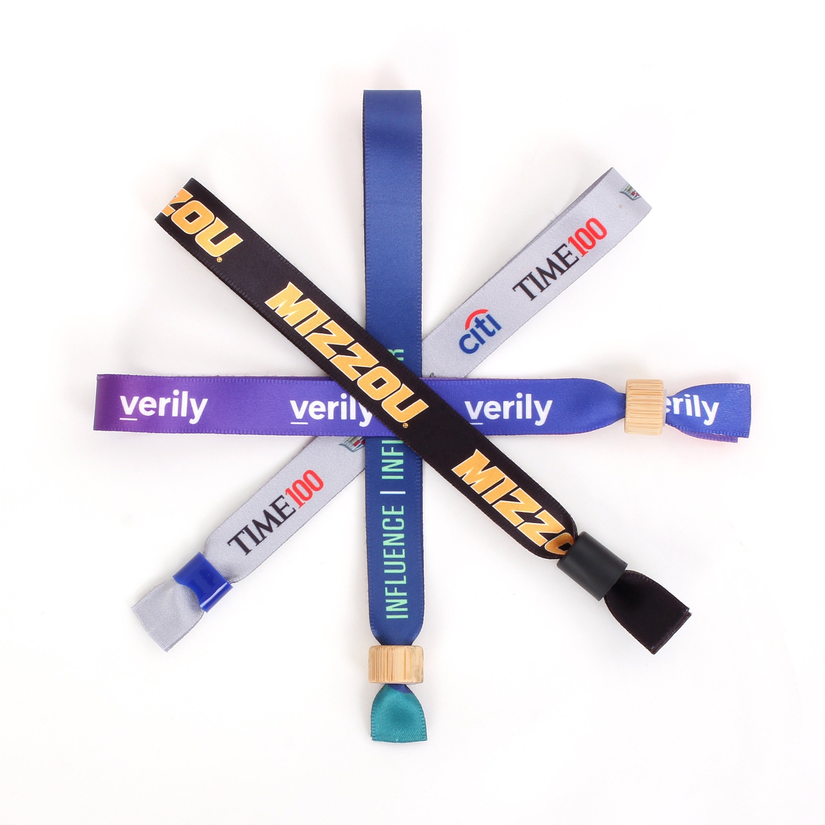 Fast Delivery Custom sublimation Logo Wristbands Promotional Party Woven Fabric Festival Event Wrist Bands Customize Bracelet