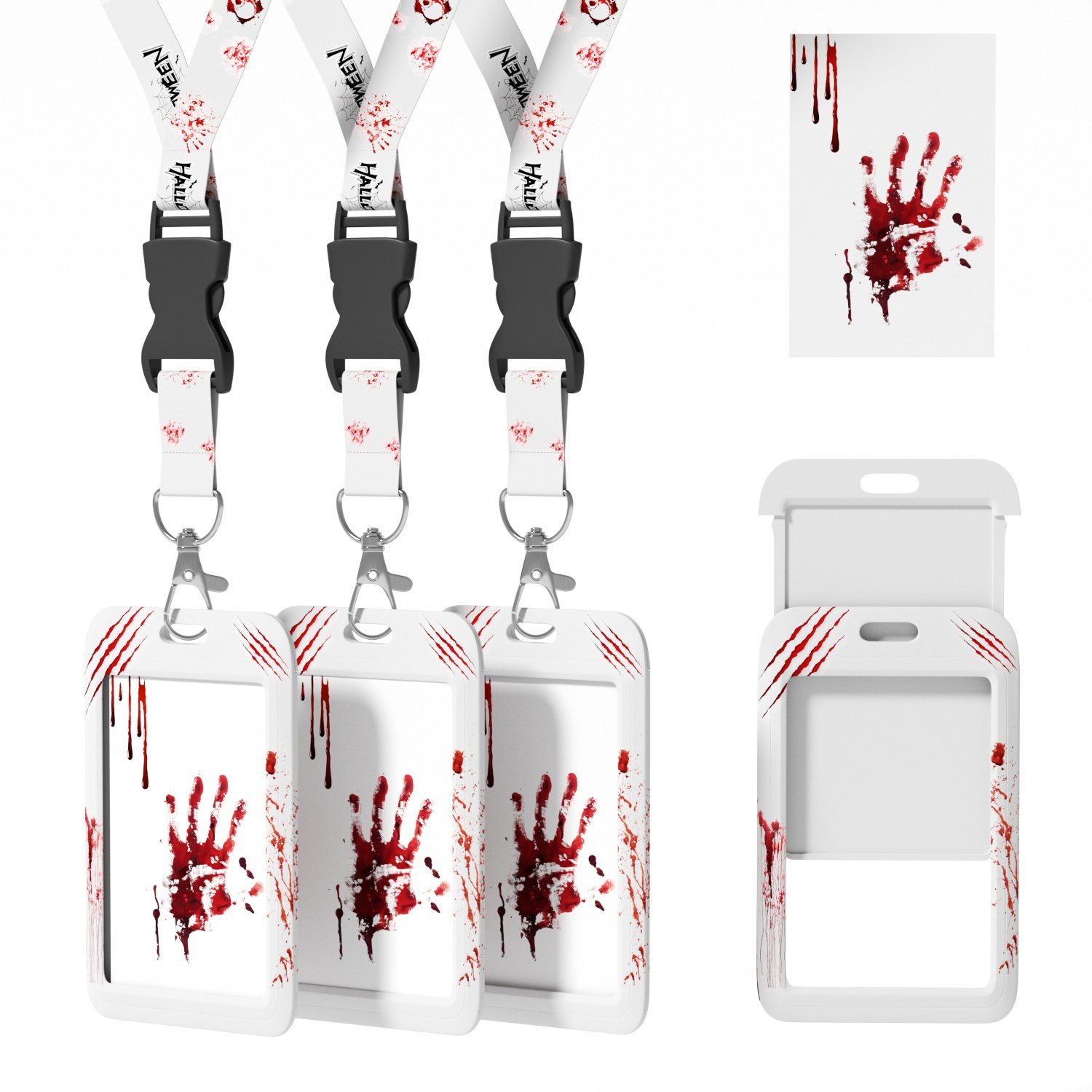 Festival Items id card holder with lanyard dye sublimation halloween party small gifts uv card holder badge breakaway lanyards