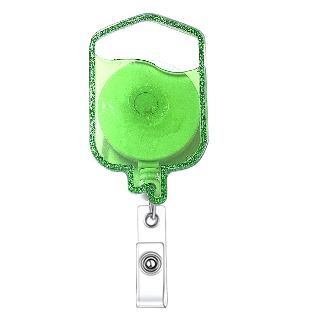 Wholesale Colorful Oil Shakble Acrylic Nurse Badge Reels Retractable ID Card Name Badge Holder With Clip
