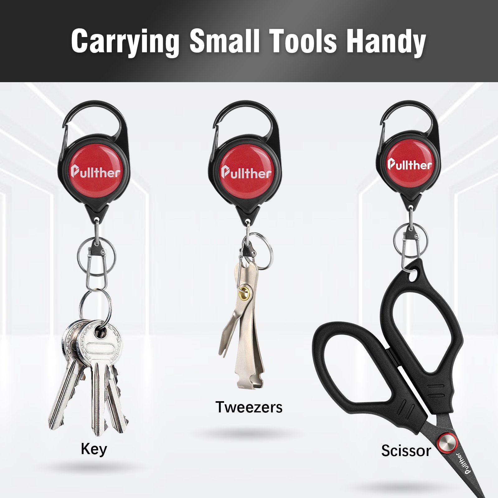 Pullther wholesale scroll circular retractable badge holder Nurse ID card clip accessories Holder badge