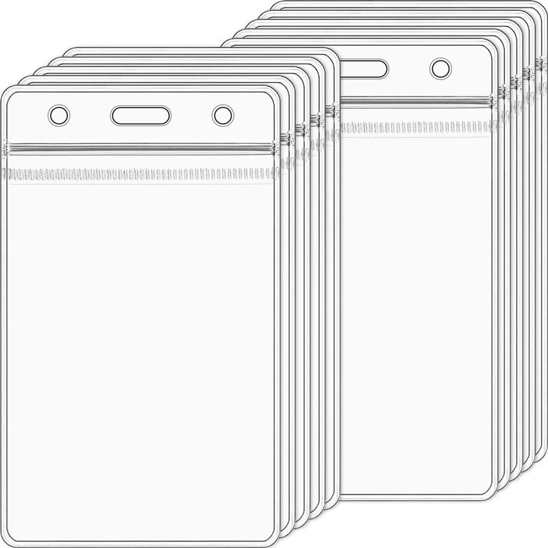 Clear Soft Vertical pvc id card holder name badge holder