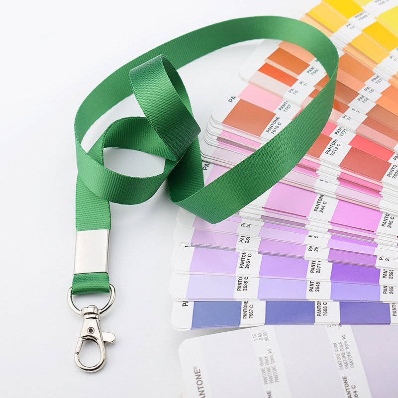 Black Nylon Lanyard And Id Badge Holder 2*43cm Custom Logo Polyester Lanyard