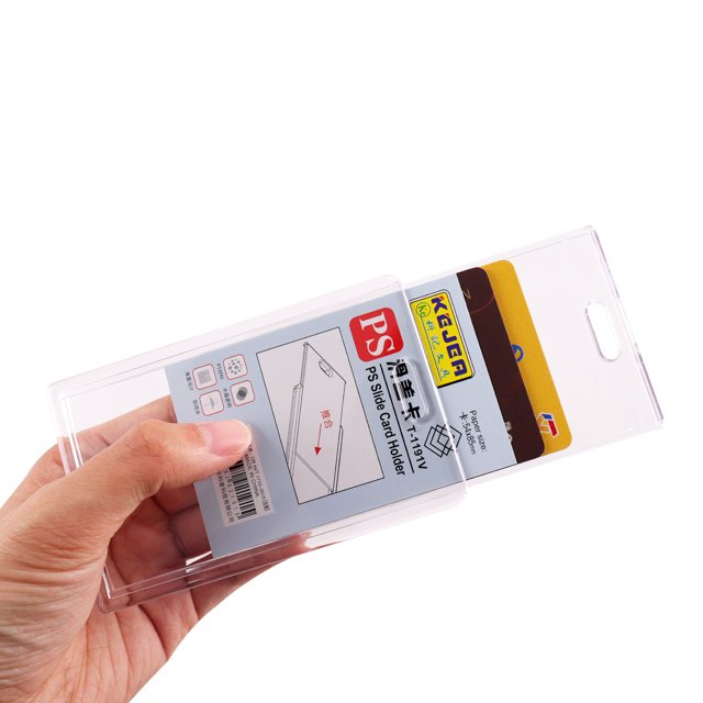 Transparent ID Card Holder, Student Staff Name Card Badge Holder, Business Card Holder, clear plastic i'd card holder T-1191
