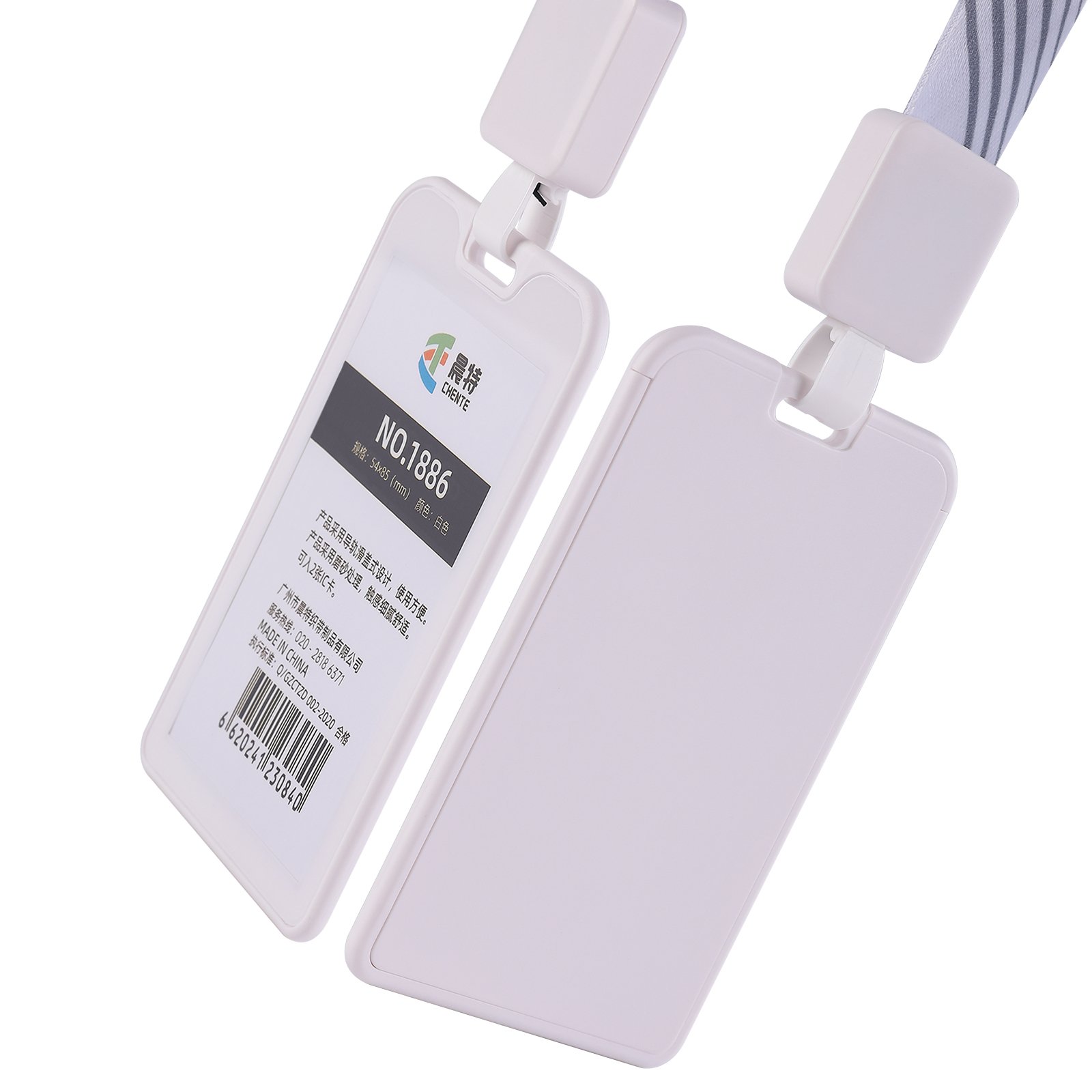 New Design Plastic Card Badge Holder Lanyard Retractable Reel Badge Holder ID Card Holder For Men Women