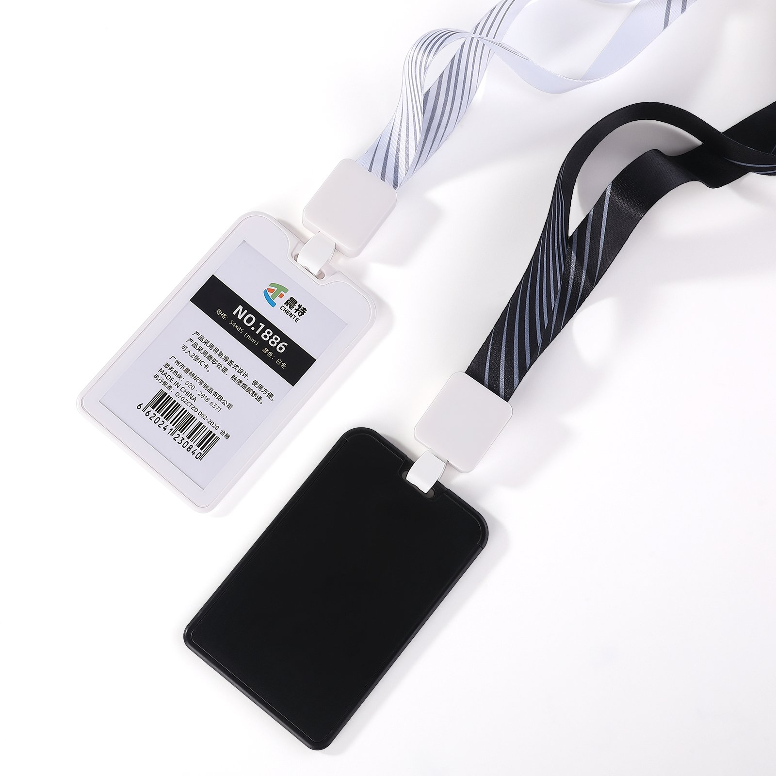 New Design Plastic Card Badge Holder Lanyard Retractable Reel Badge Holder ID Card Holder For Men Women