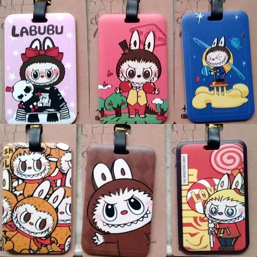 Labubu Anime Lanyard For Keys ID Credit Bank Card Cover Badge Holder Phone Charm Lanyard Keychain