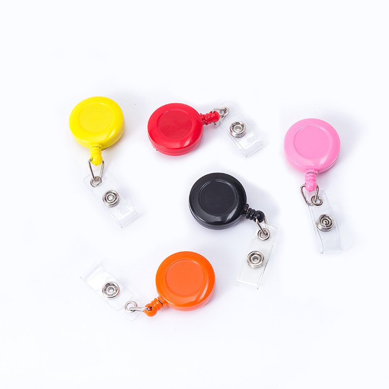 Wholesale Custom Printed Round Shape Badge Holder Retractable Badge Reel
