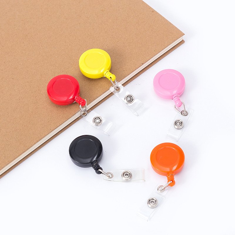 Wholesale Custom Printed Round Shape Badge Holder Retractable Badge Reel