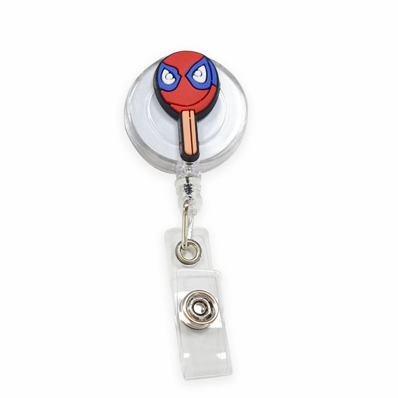 Custom decorative badge reel Retractable Badge Reel plastic epoxy printed Retractable with Alligator Clip