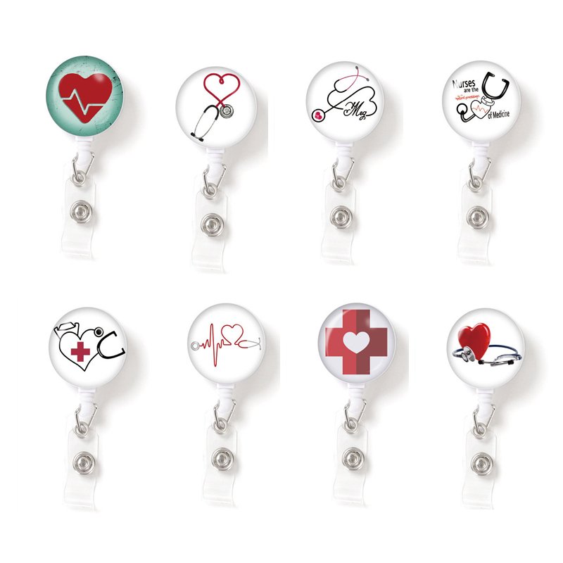 Wholesale Rotatable Id Name For Doctors Work Card Holder Accessories Medical Staff Employee Custom Nurses Badge Reel