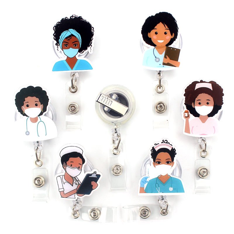 Wholesale Rotatable Id Name For Doctors Work Card Holder Accessories Medical Staff Employee Custom Nurses Badge Reel