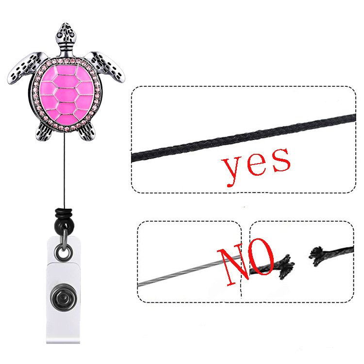 Cute Turtle Retractable Nurse Badge Reel Clip Students Doctor ID Card Holders