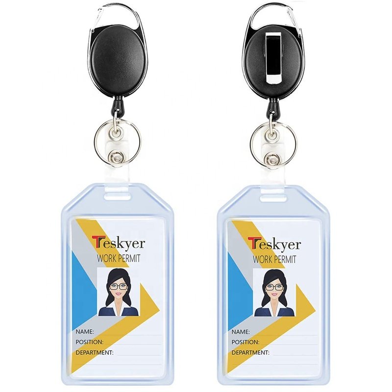 Wholesale Soft Plastic Name Badge Holder Vertical Badge Holder