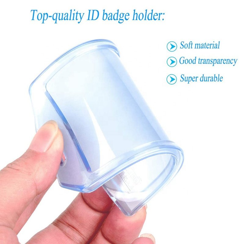 Wholesale Soft Plastic Name Badge Holder Vertical Badge Holder