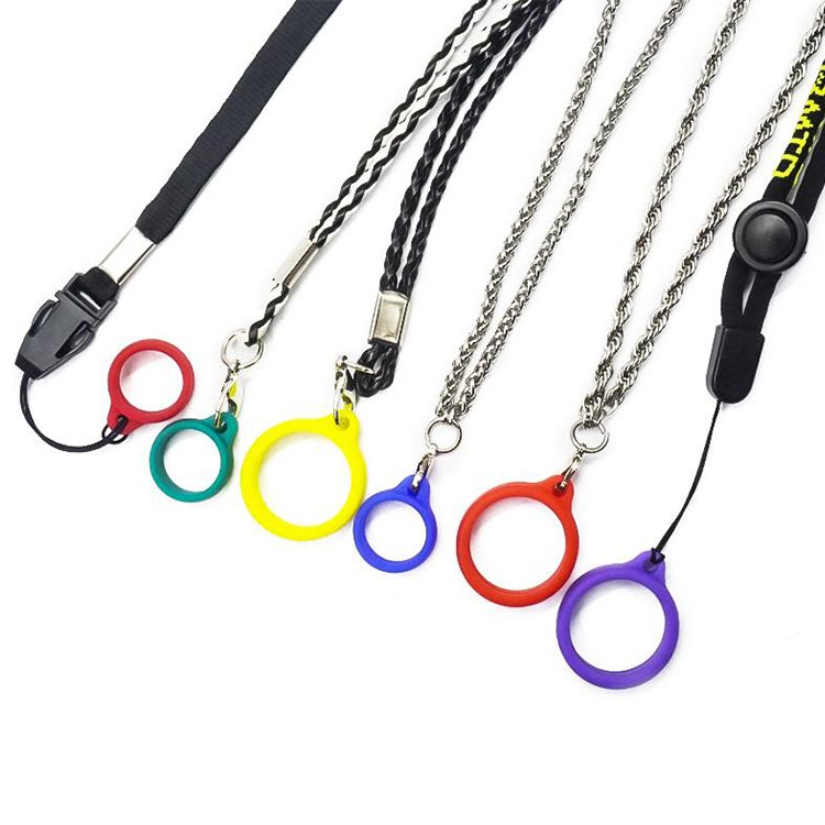 Wholesale Custom Pen Holder Lanyard With Rubber Silicon Ring