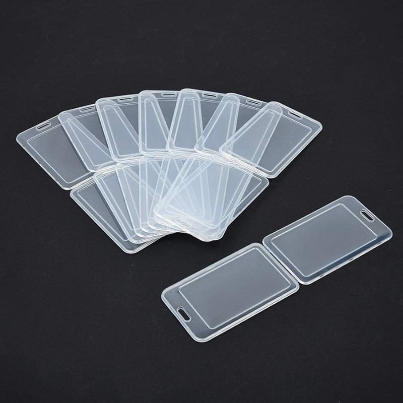 vertical Strong and drop-resistant Transparent Badge Holder ID Card Holders