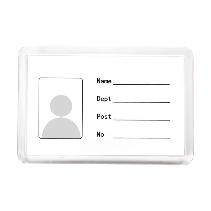 Business Card Holder Badge with Lanyard Letter-Style Decoration Plastic Lapel Pin for Work and Name ID Card