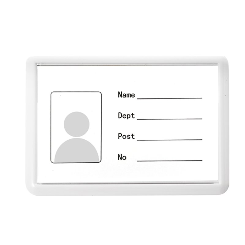 Business Card Holder Badge with Lanyard Letter-Style Decoration Plastic Lapel Pin for Work and Name ID Card